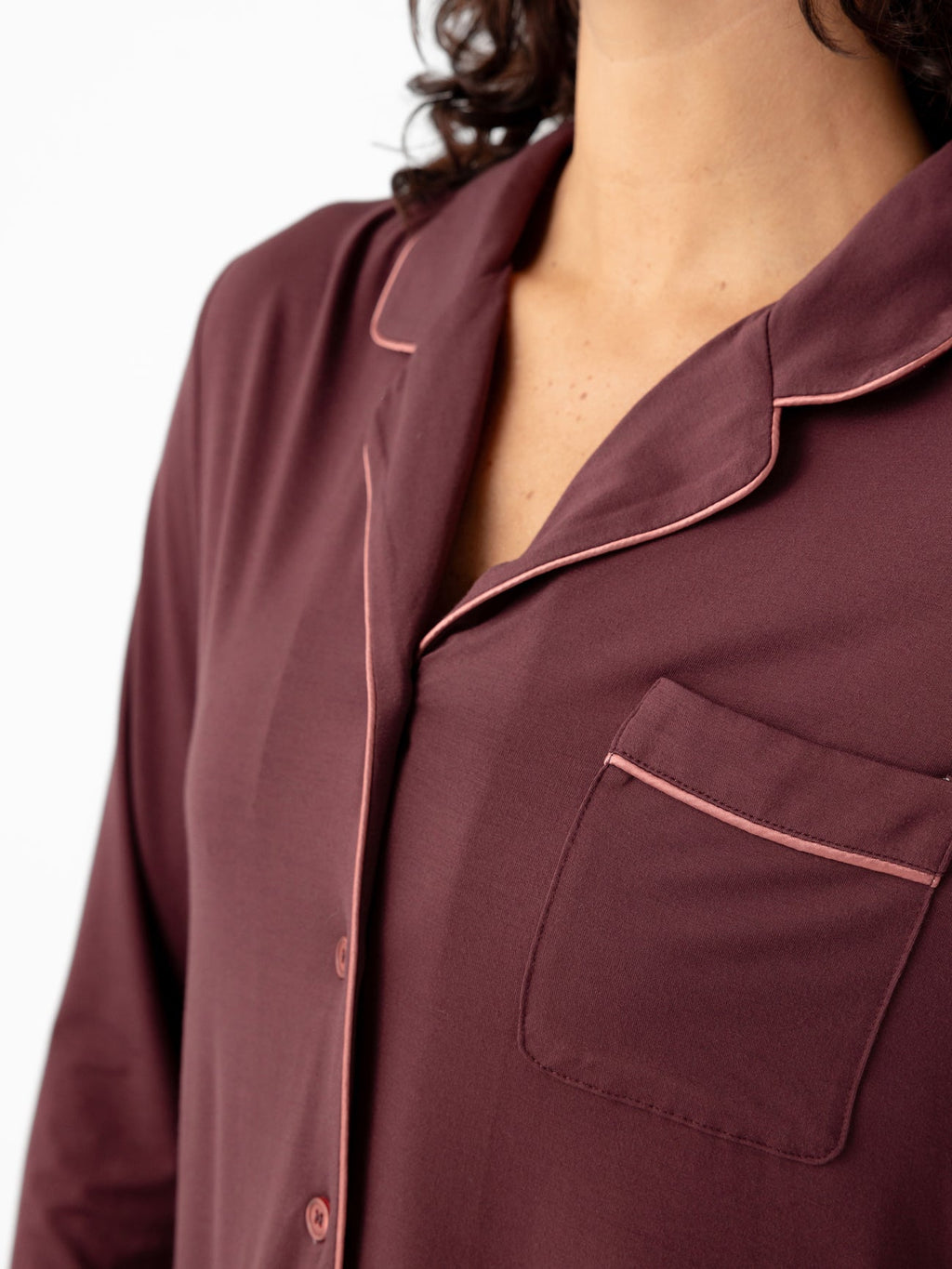 Women's Bamboo Stretch-Knit Long Sleeve Pajama Top