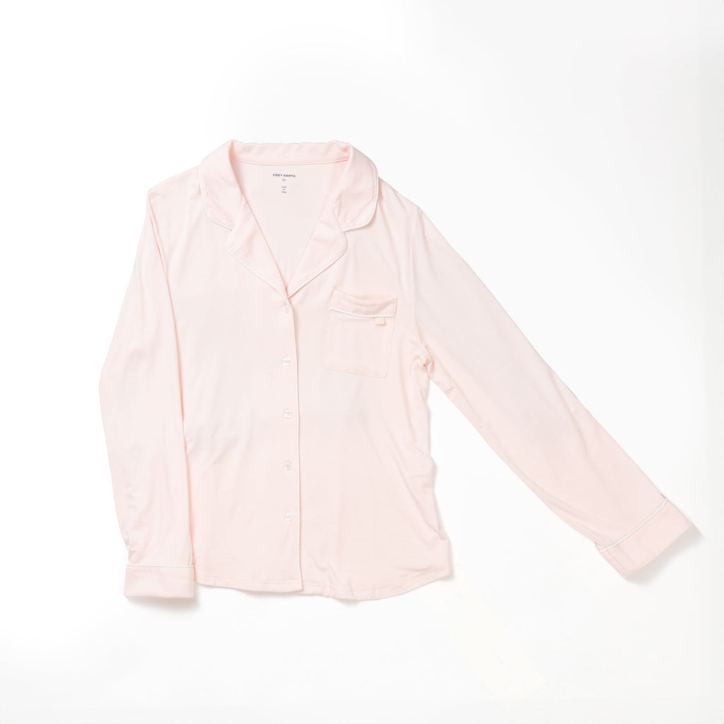 Women's Bamboo Stretch-Knit Long Sleeve Pajama Top TALL