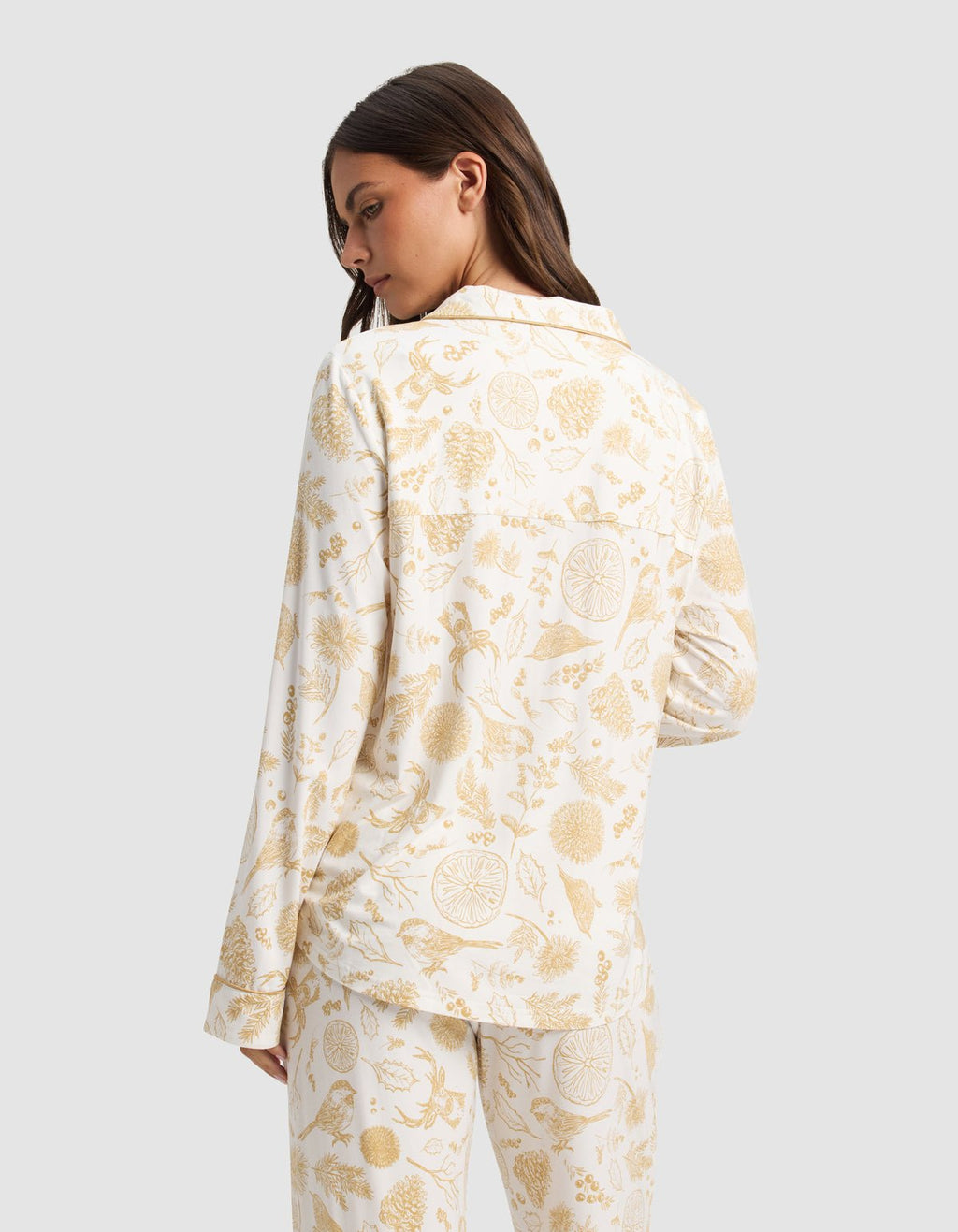 Women's Bamboo Stretch-Knit Long Sleeve Pajama Set
