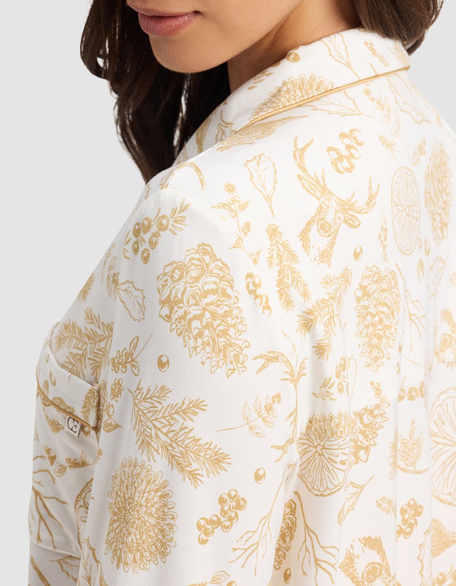 Women's Bamboo Stretch-Knit Long Sleeve Pajama Top