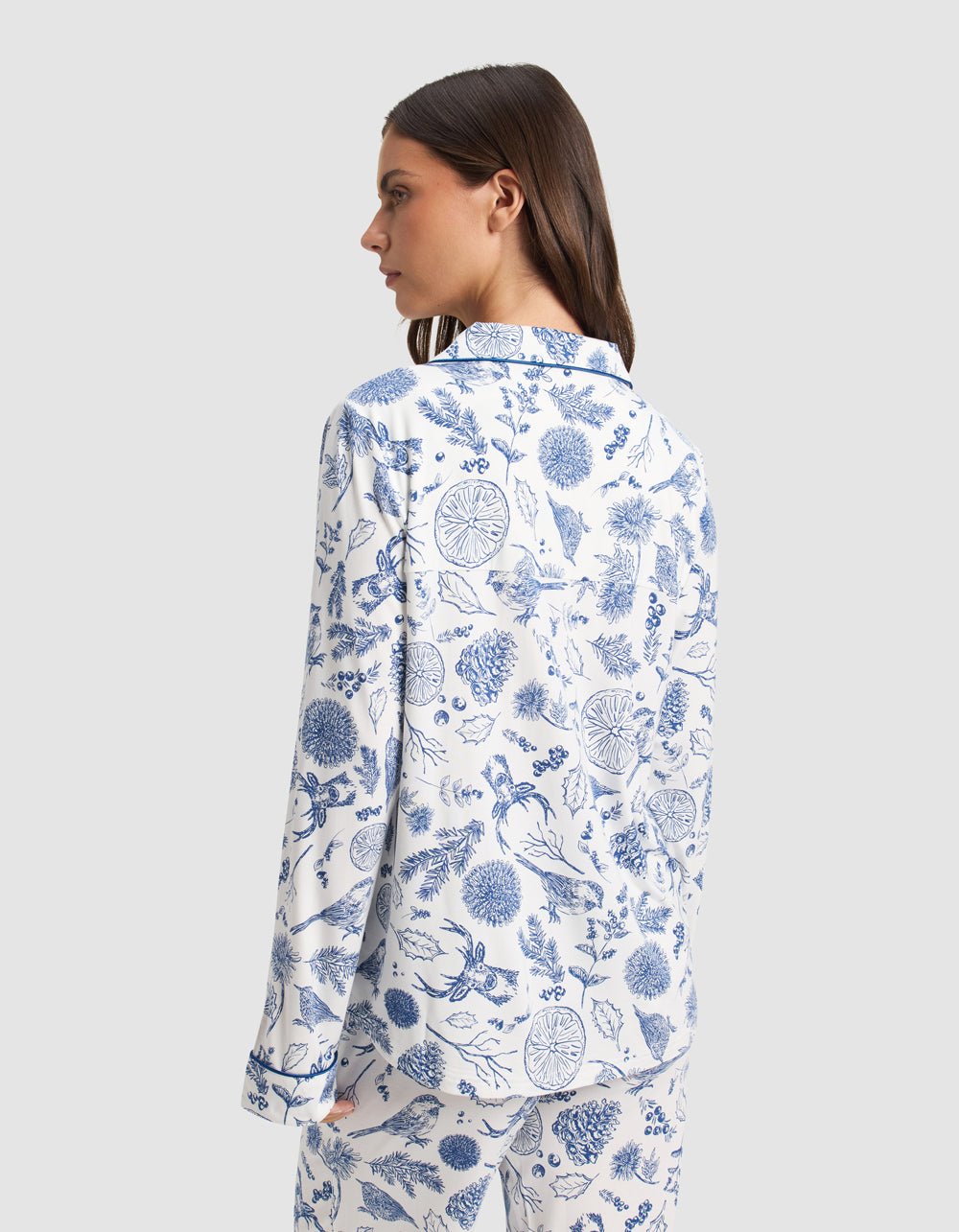 Women's Bamboo Stretch-Knit Long Sleeve Pajama Top