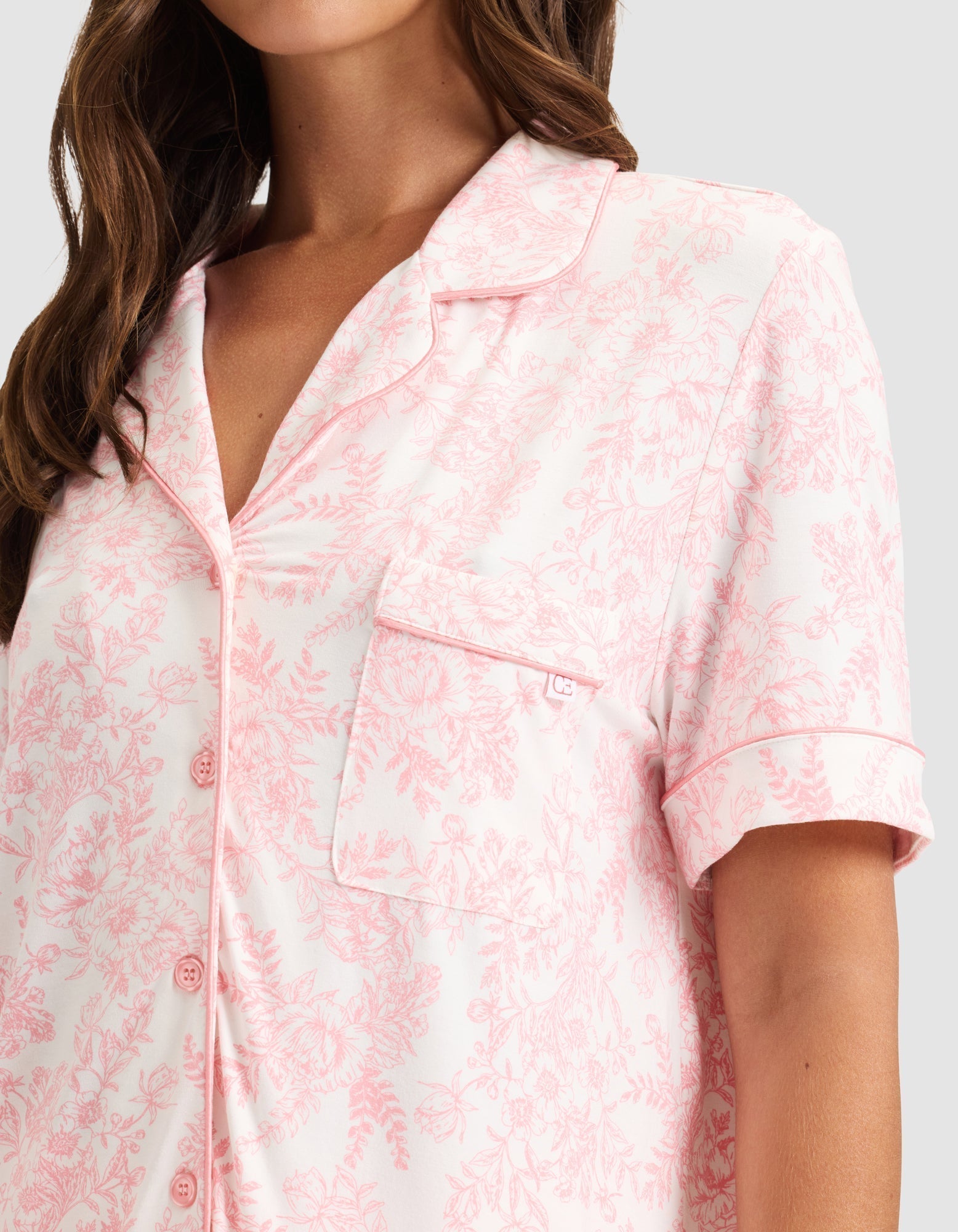 Women's Bamboo Stretch-Knit Short Sleeve Pajama Top