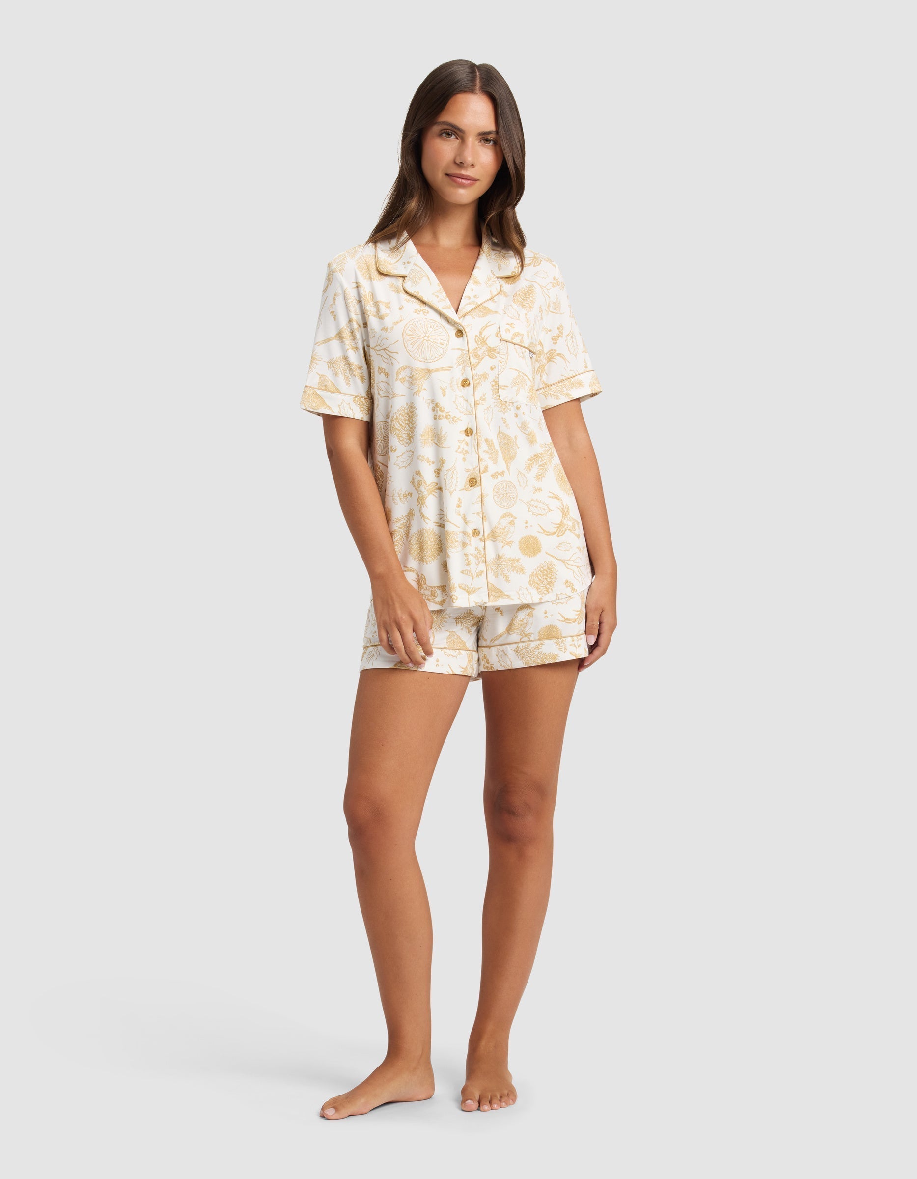 Women's Bamboo Stretch-Knit Short Sleeve Pajama Top