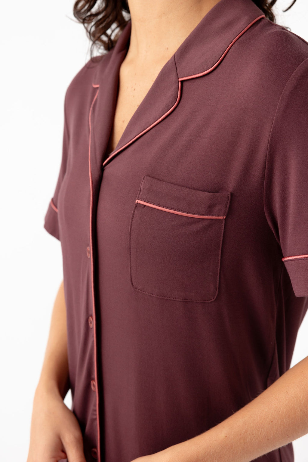 Women's Bamboo Stretch-Knit Short Sleeve & Pant Pajama Set