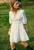 Calista Cotton Dress - White
