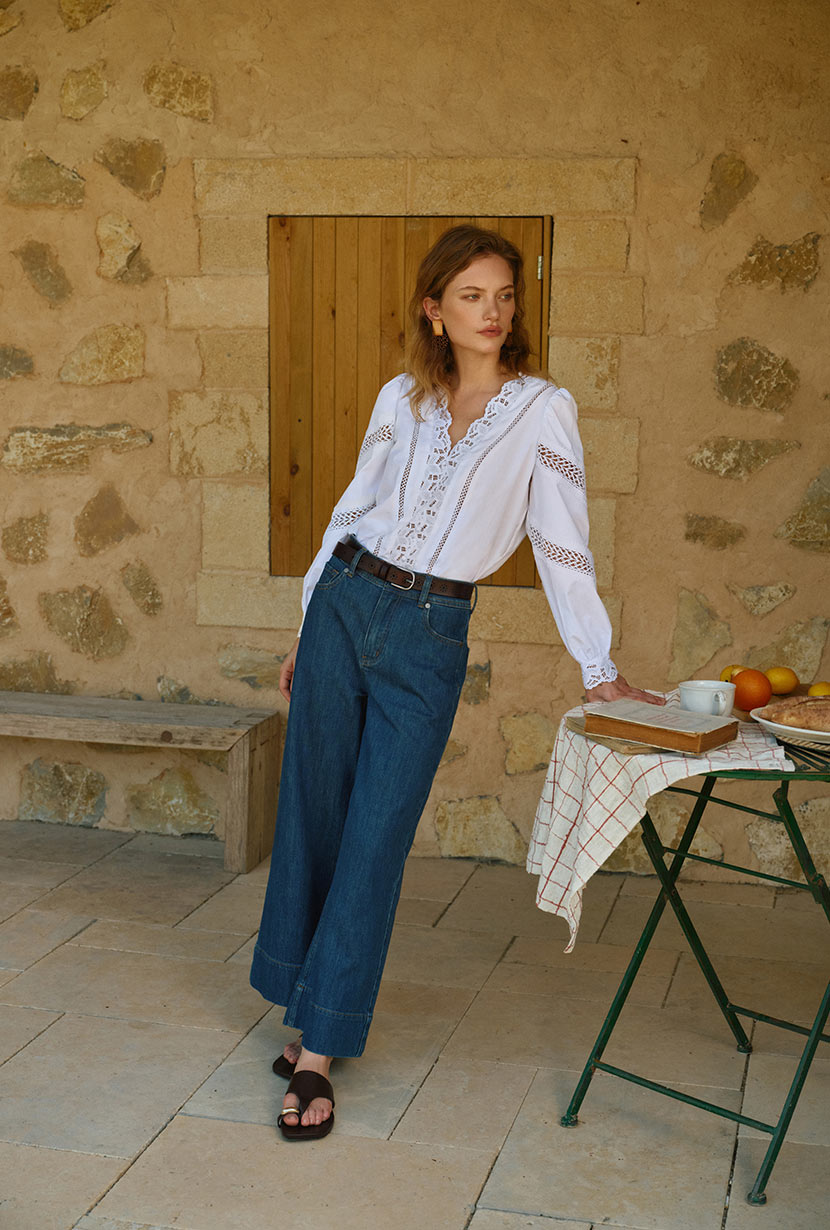 Drew Cotton Blouse - Ivory