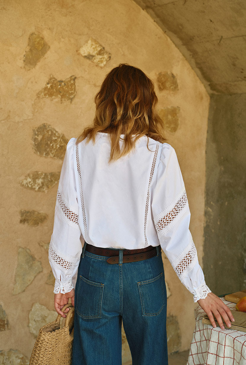 Drew Cotton Blouse - Ivory