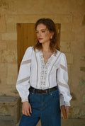 Drew Cotton Blouse - Ivory