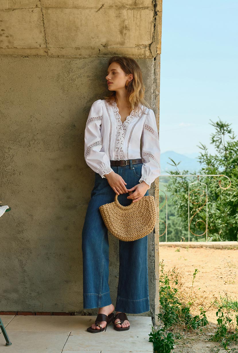 Drew Cotton Blouse - Ivory