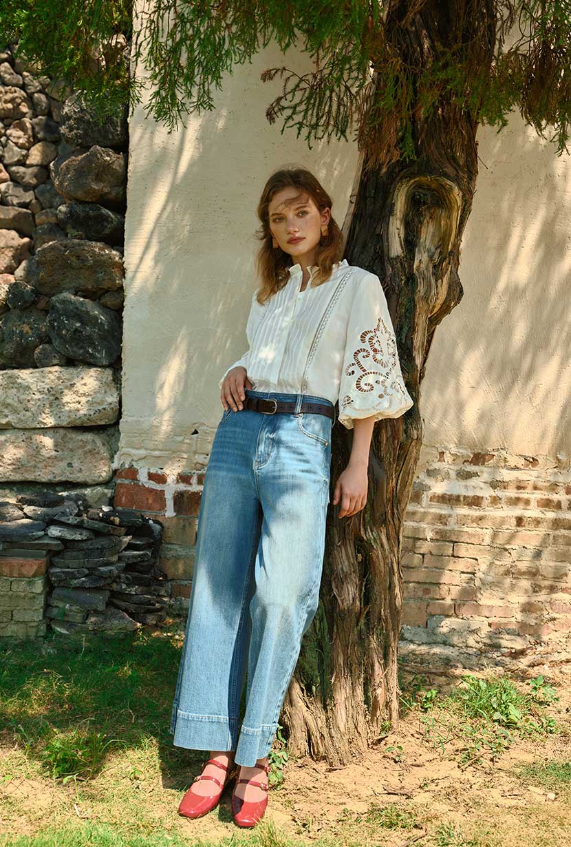 Chandler Cotton Blouse - Ivory