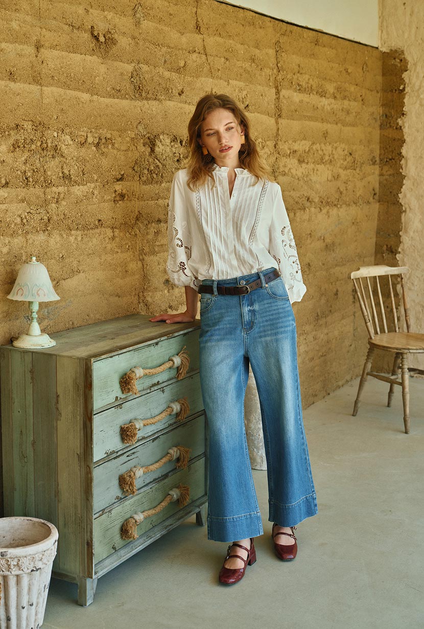 Chandler Cotton Blouse - Ivory