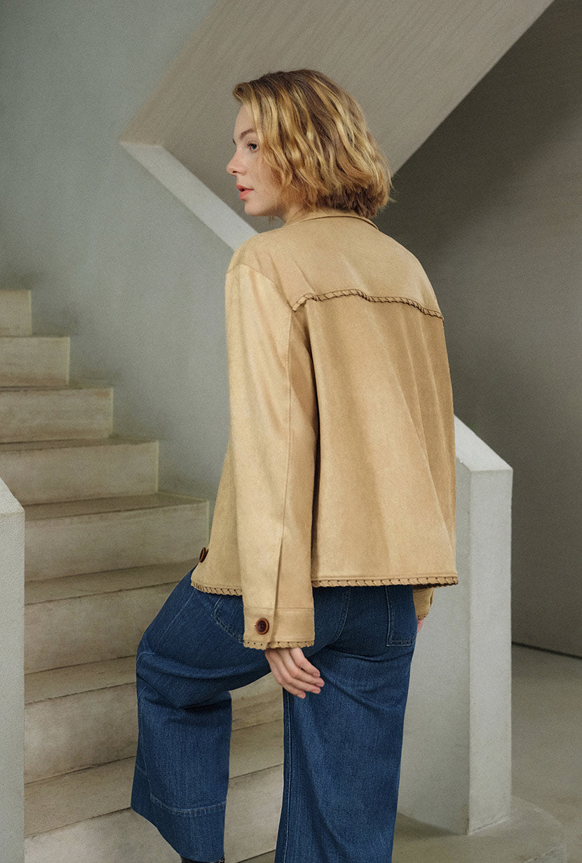 Chiara Suede Jacket - Camel