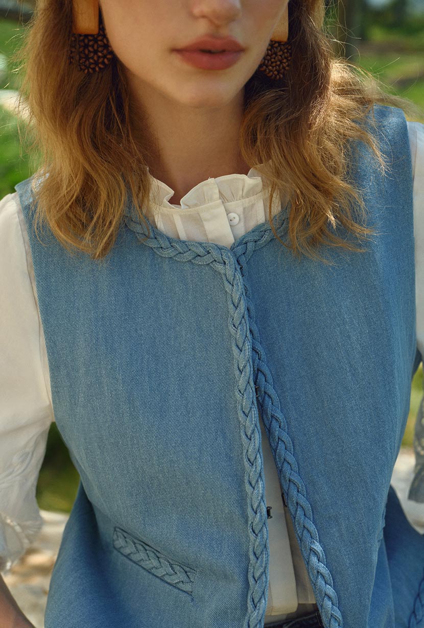 Dexter Denim Vest - Blue