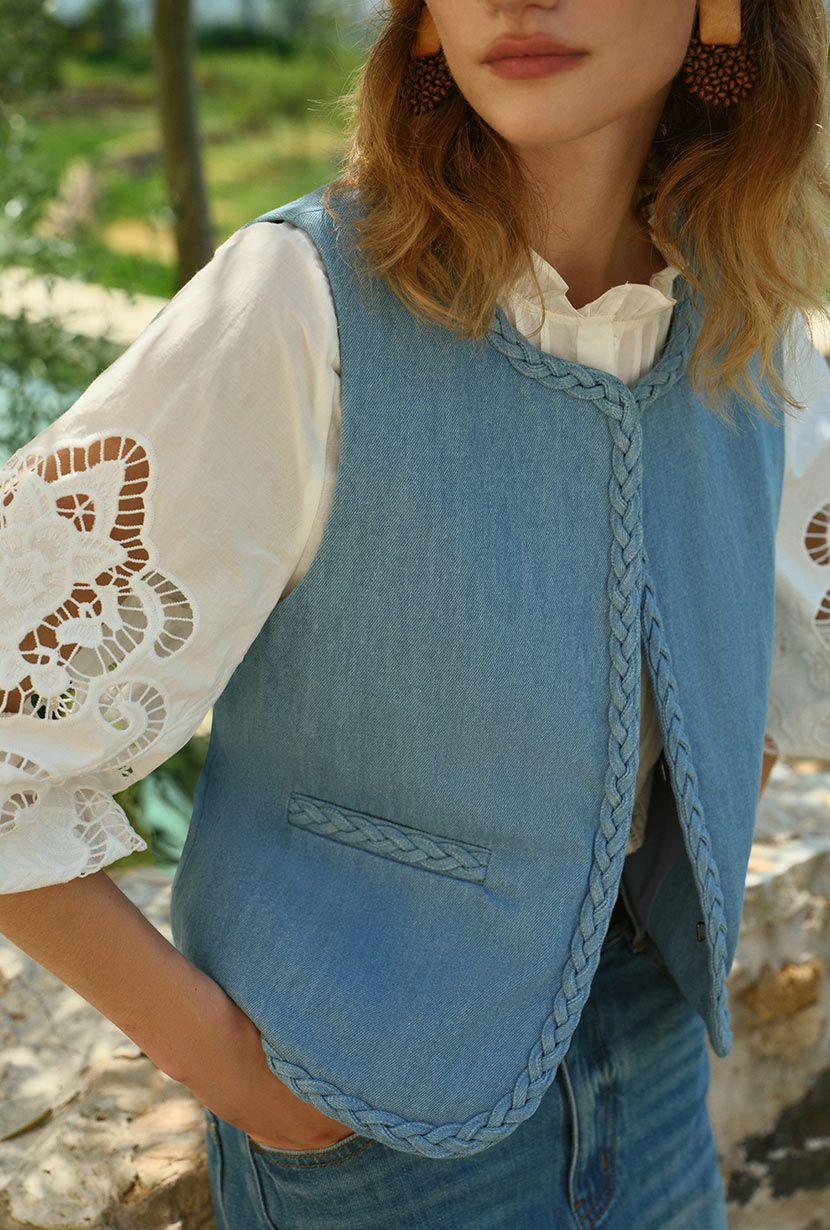 Dexter Denim Vest - Blue