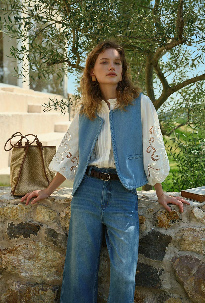 Dexter Denim Vest - Blue