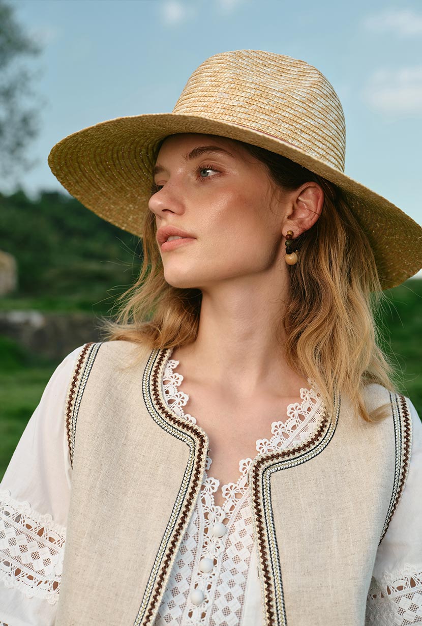 Dexter Ramie Vest - Beige