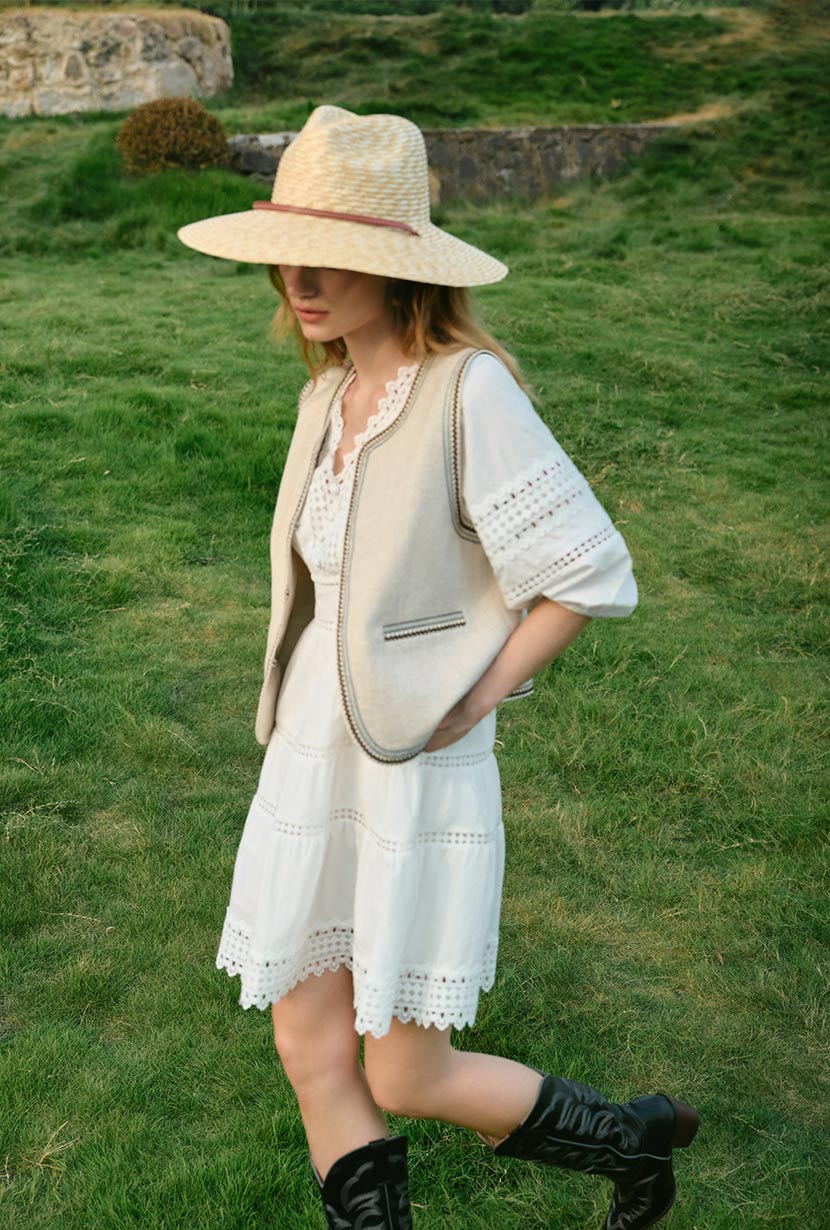 Dexter Ramie Vest - Beige