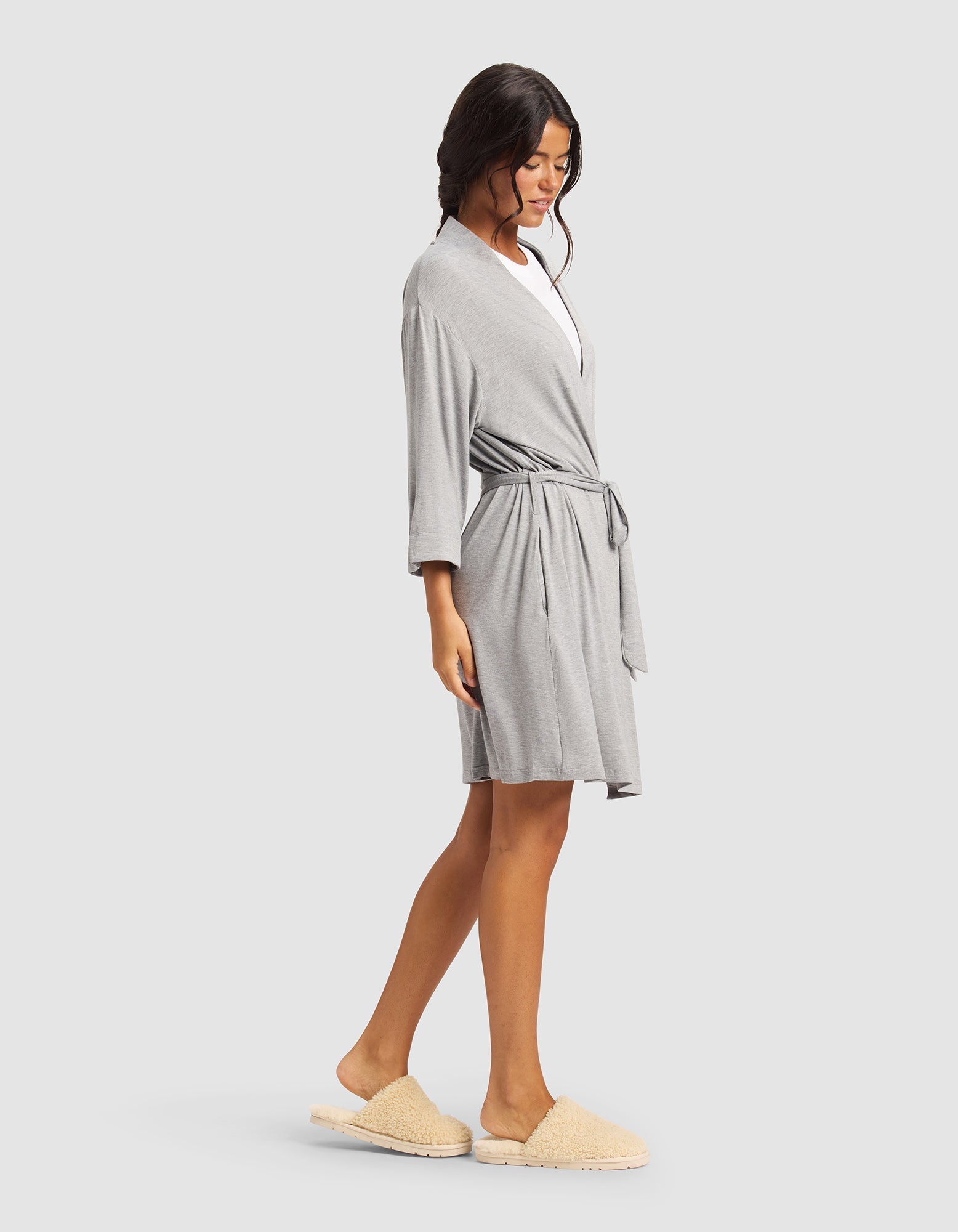 Women's Bamboo Stretch-Knit Kimono Robe