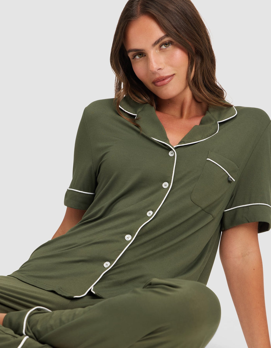 Women's Bamboo Stretch-Knit Short Sleeve Pajama Top