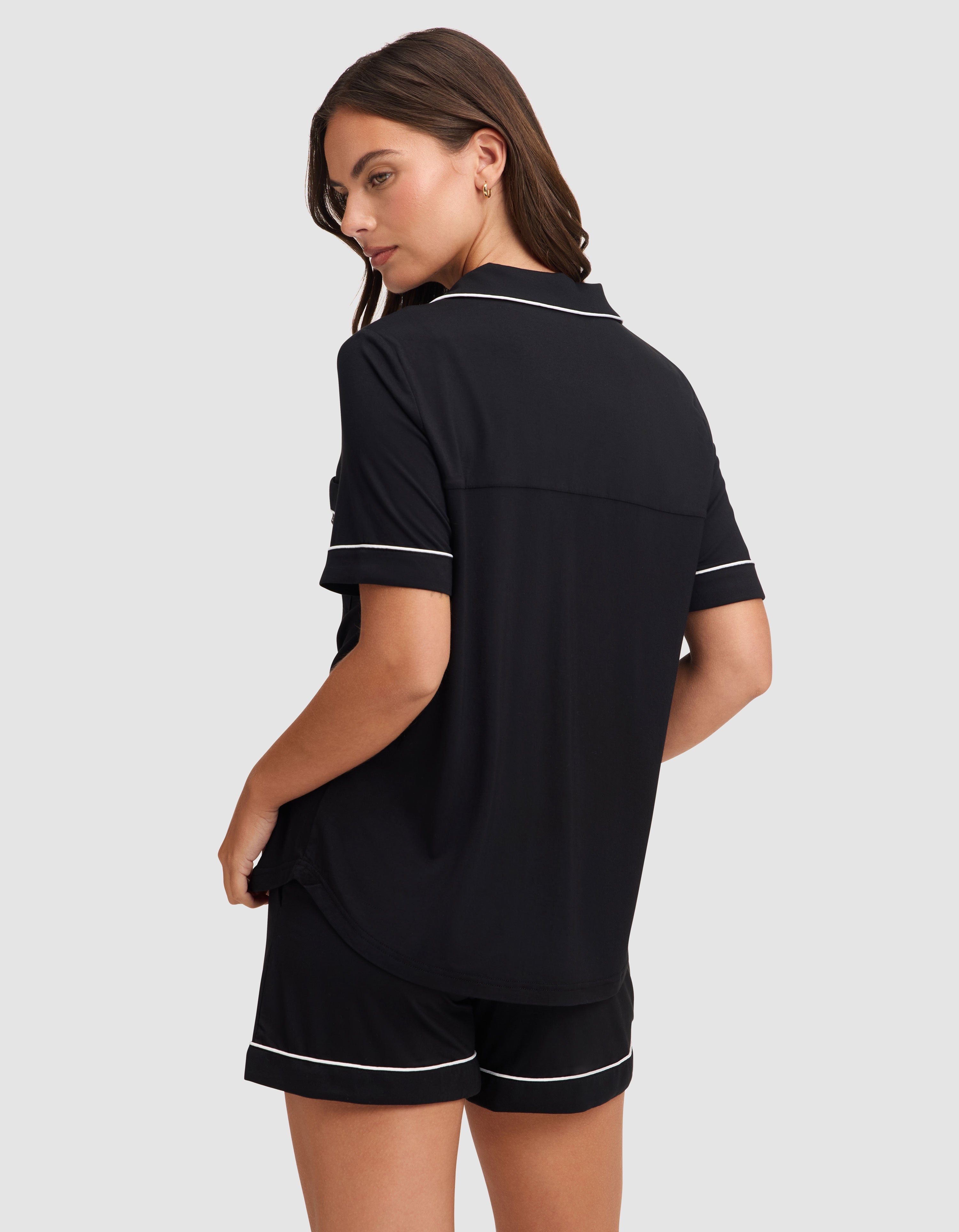 Women's Bamboo Stretch-Knit Short Sleeve Pajama Set