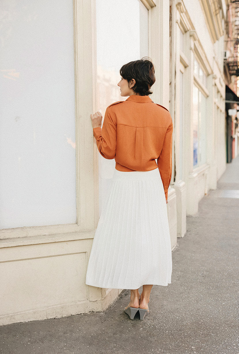 Czar Bamboo Knit Skirt - Ivory