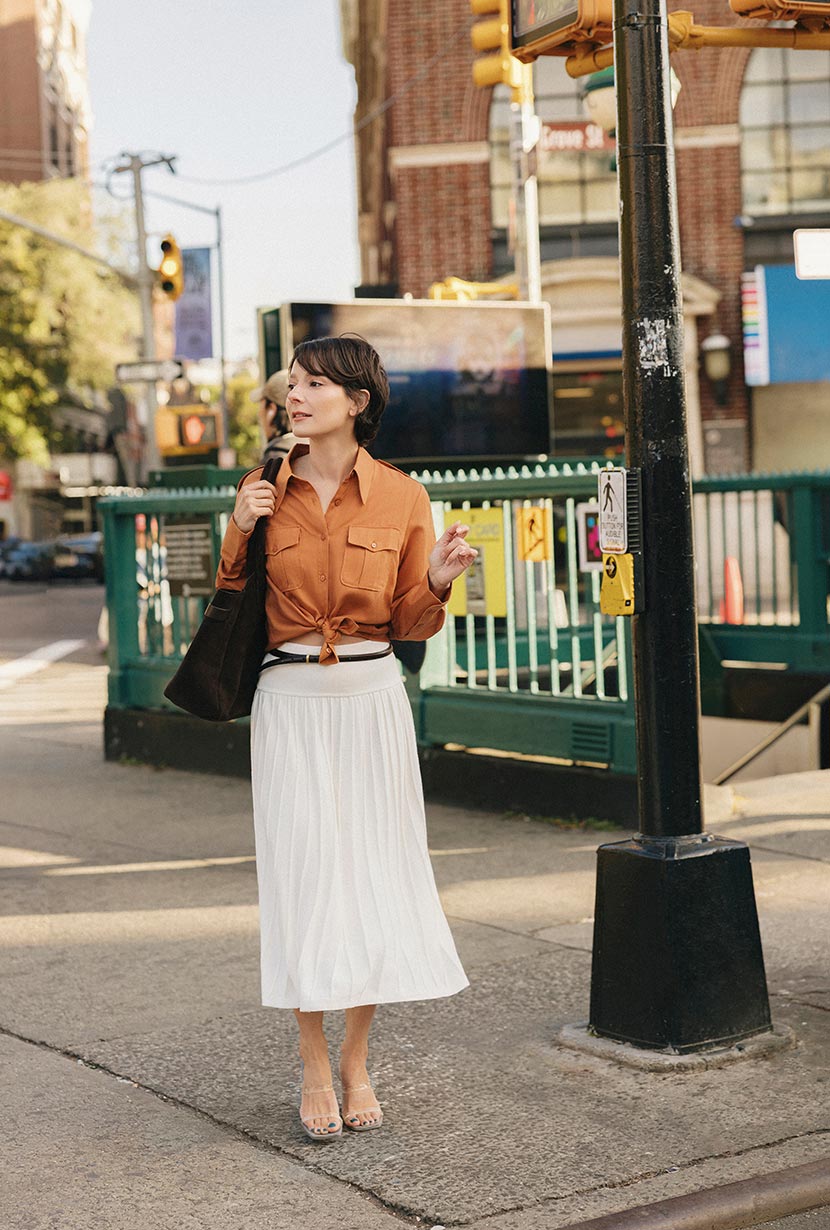 Czar Bamboo Knit Skirt - Ivory