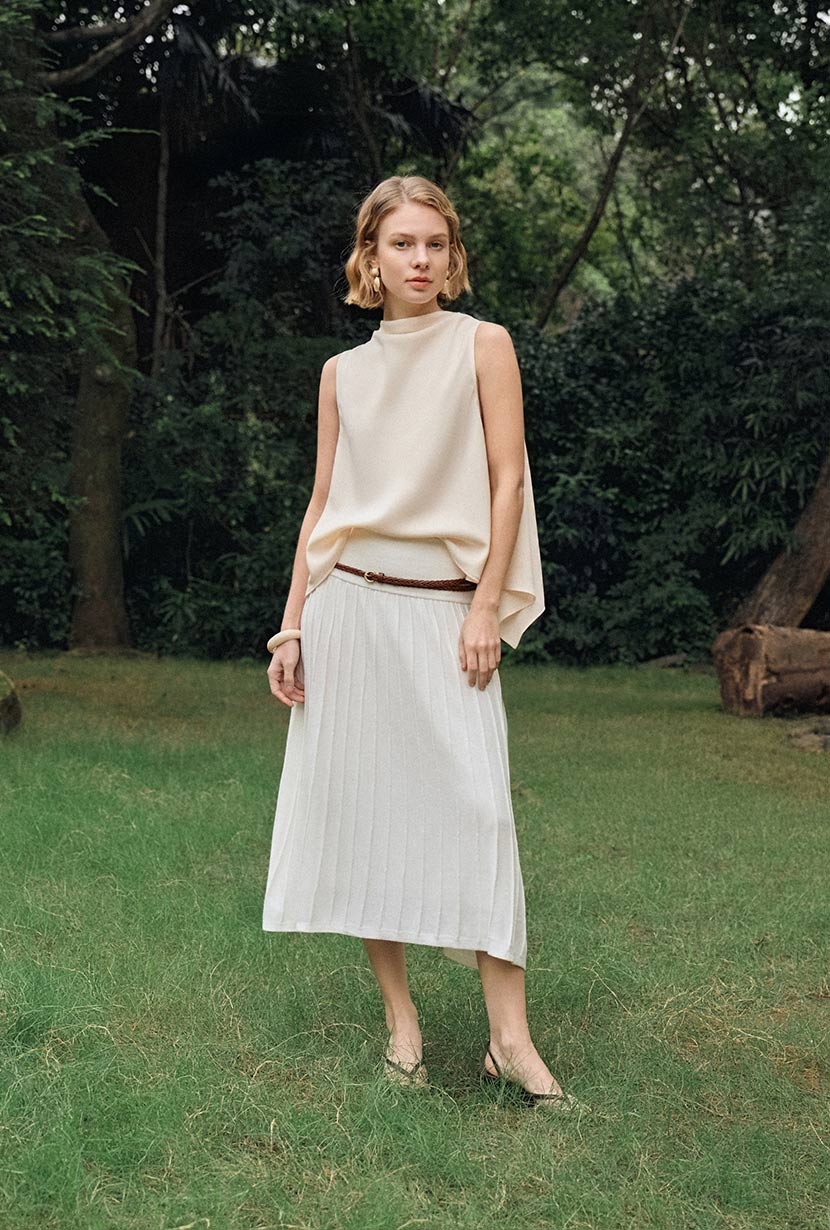 Czar Bamboo Knit Skirt - Ivory