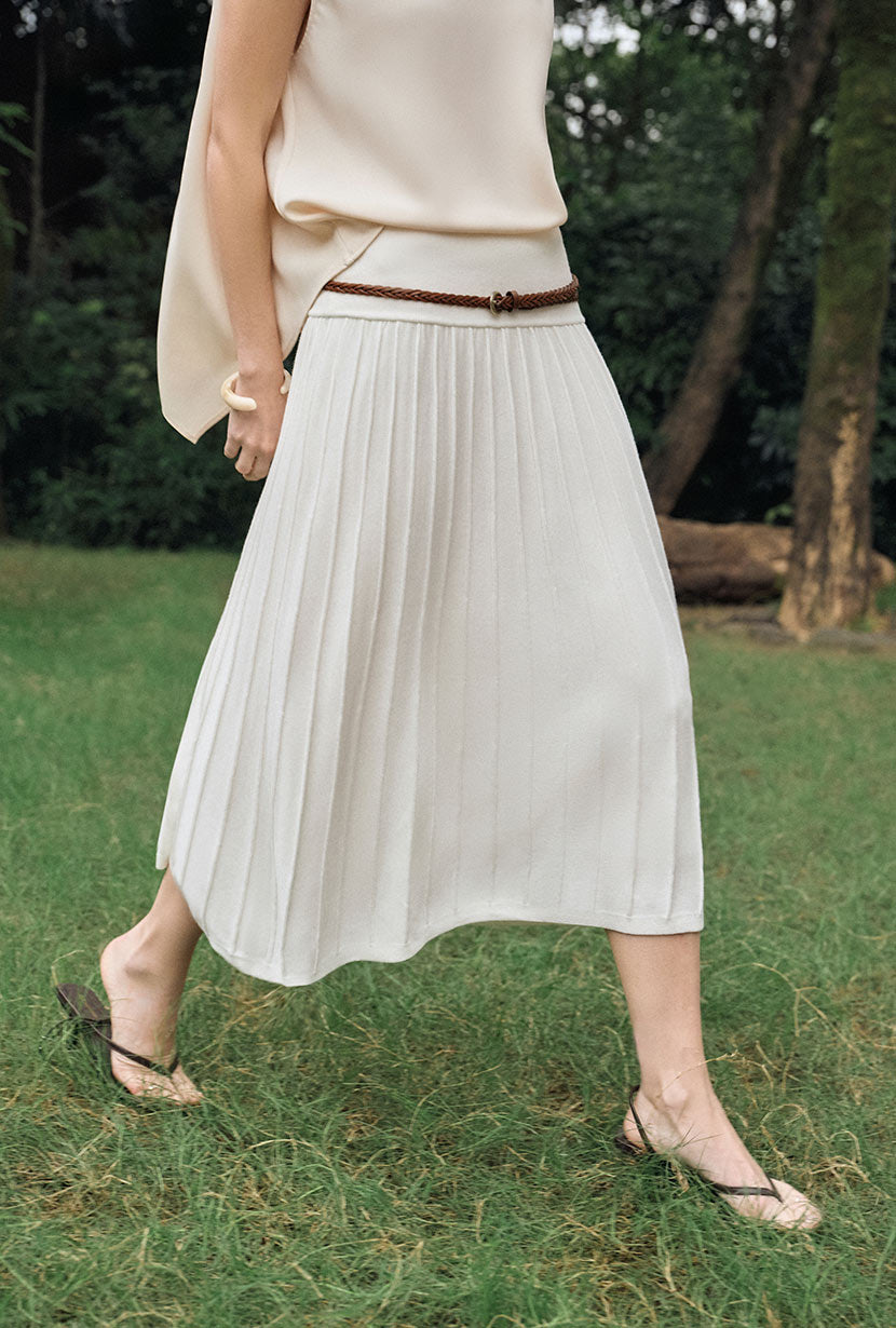 Czar Bamboo Knit Skirt - Ivory