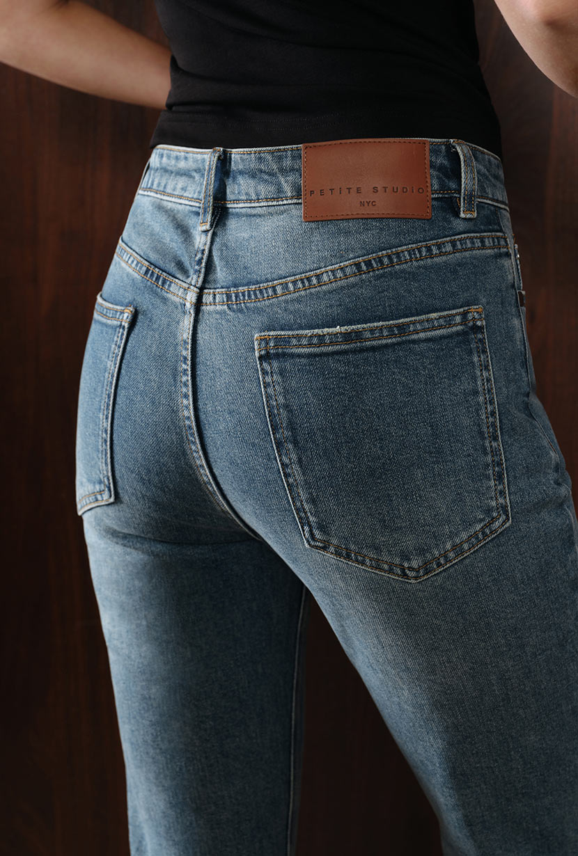 Enid High-Rise Slim Ankle Jeans - Blue