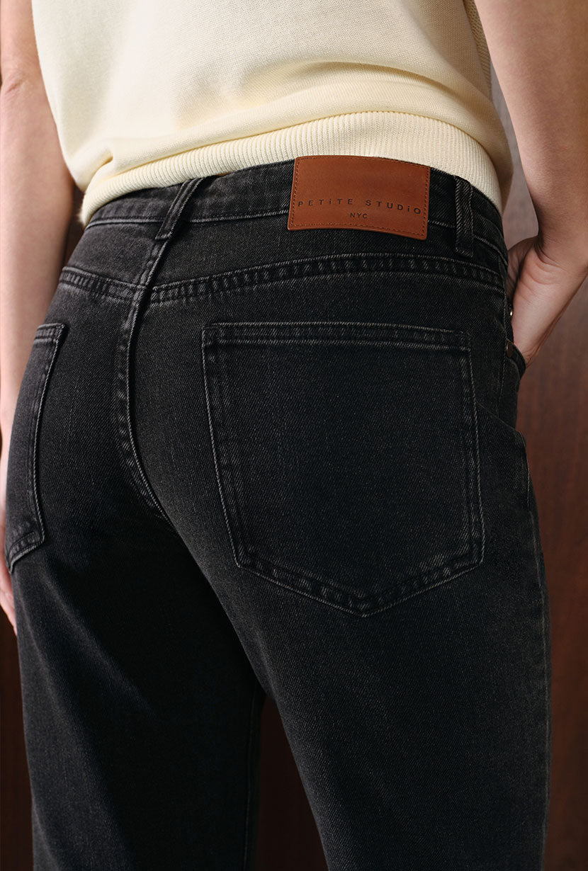 Enid High-Rise Slim Ankle Jeans - Black