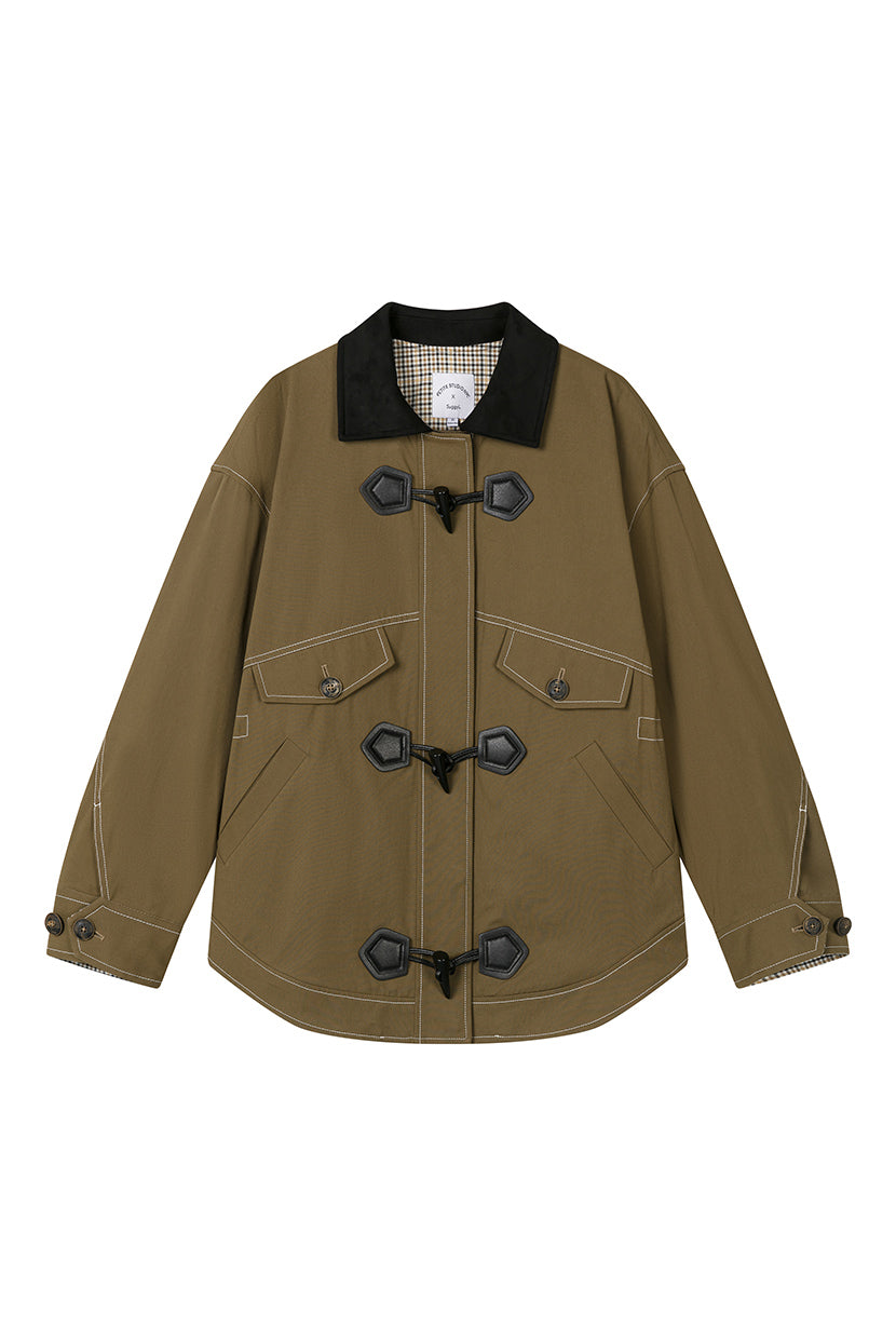 Bryce Cotton Barn Jacket - Olive Brown