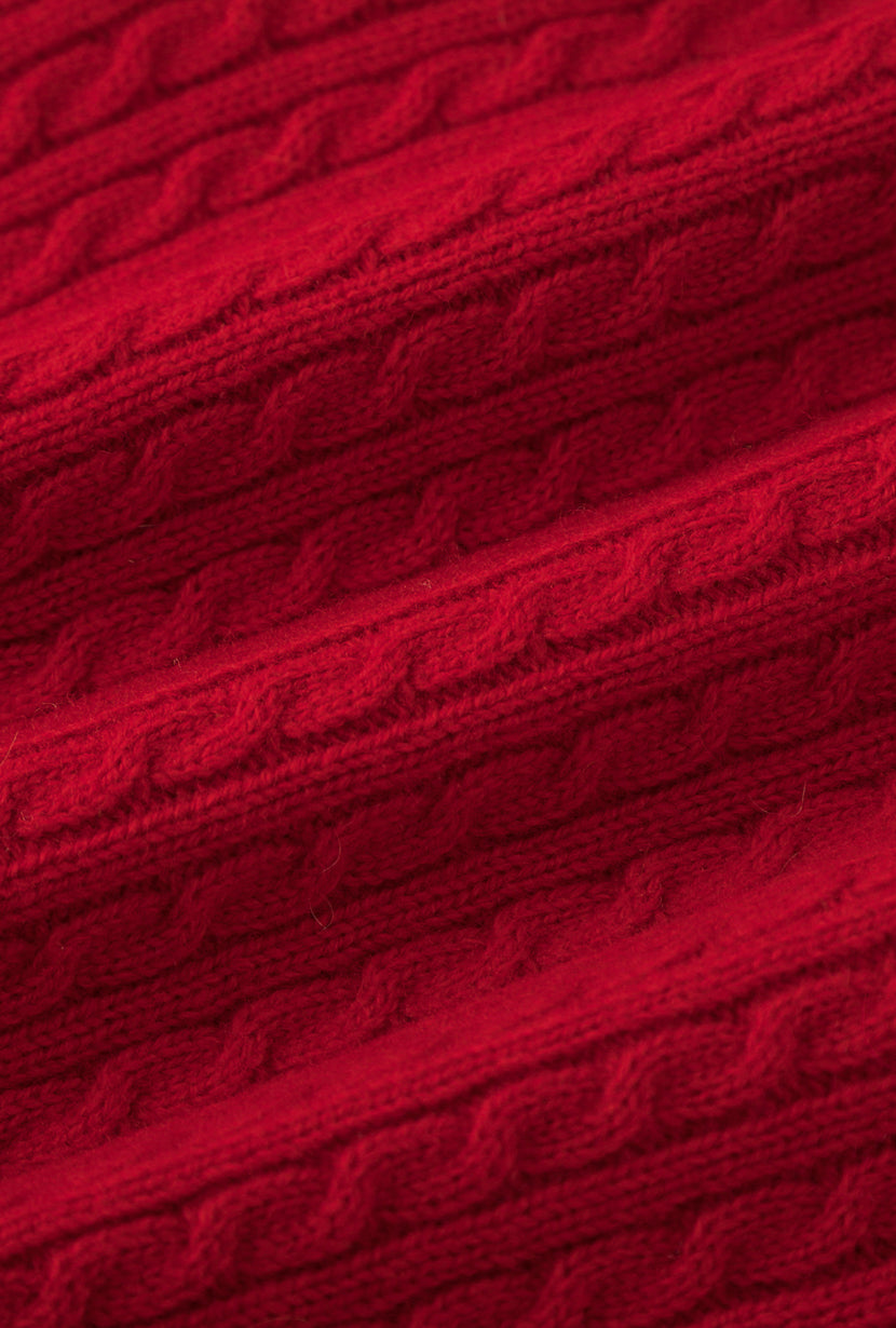 Carmina Wool Cardigan - Red