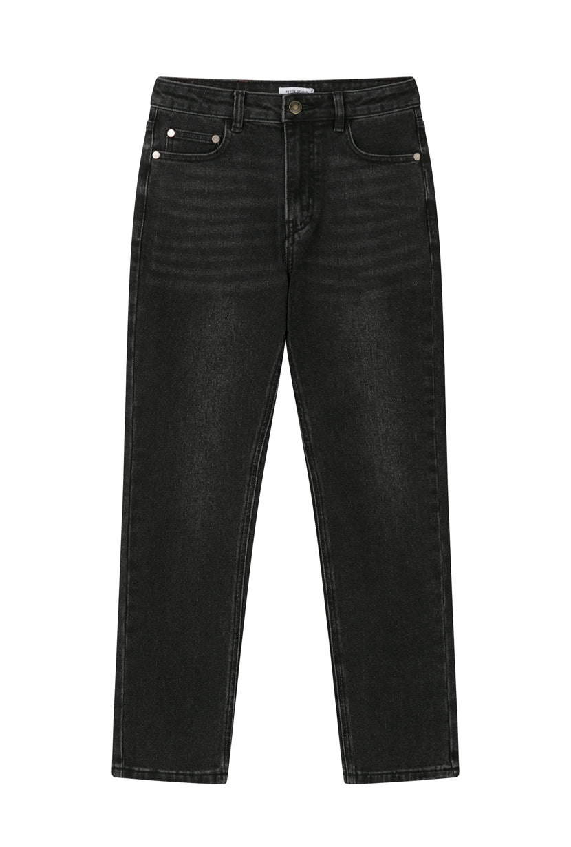 Enid High-Rise Slim Ankle Jeans - Black