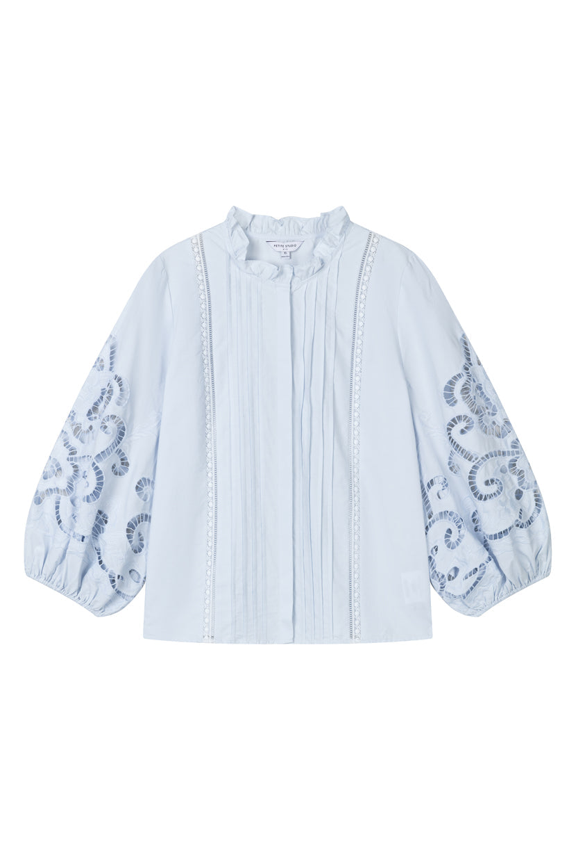 Chandler Cotton Blouse - Sky