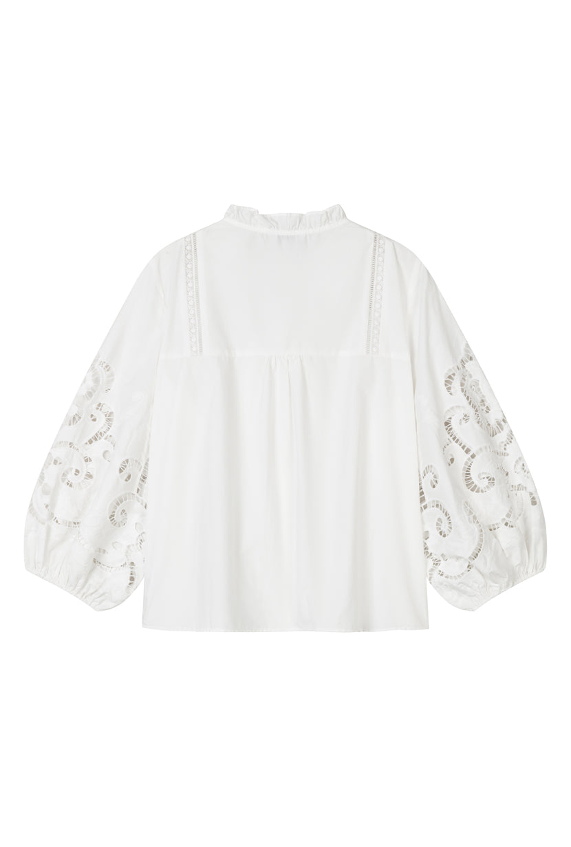 Chandler Cotton Blouse - Ivory