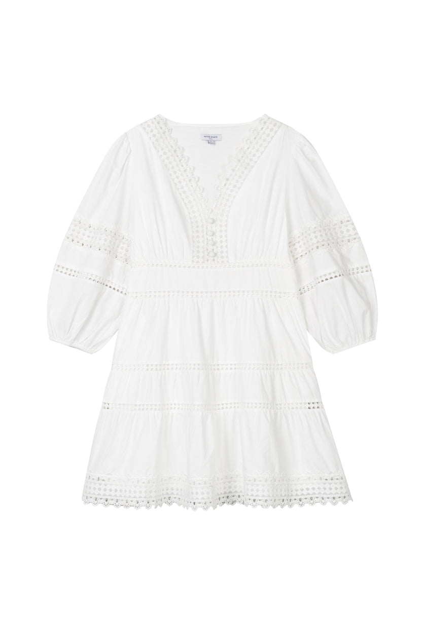 Calista Cotton Dress - White