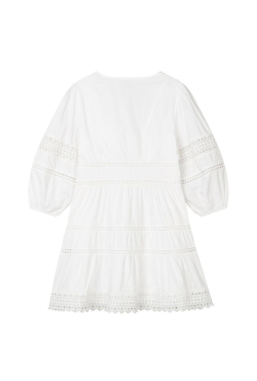 Calista Cotton Dress - White