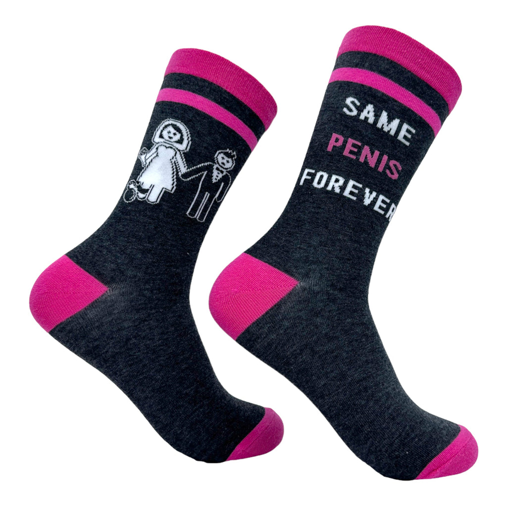 Funny Same Penis Women's Same Penis Forever Sock Nerdy Wedding Sex Tee
